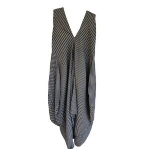 Dress To Kill One Size Striped Cotton Tie Back‎ Sleeveless Dress Bohemian Chic